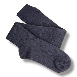 Black Knee High Socks Classic Cozy Goth Kawaii Stretch Fitted